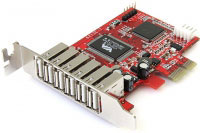 Startech.com Tarjeta Adaptadora PCI Express de Perfil Bajo de 7 Puertos USB 2.0 de Alta Velocidad (PEXUSB7LP)